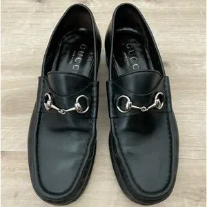Gucci | Shoes | Gucci Genuine Leather Black Loafers Size 8 D  display picture 2
